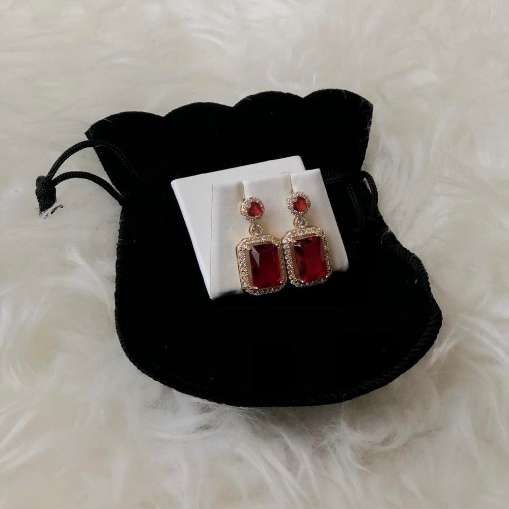 Ruby Drop Earrings - Picture 7 of 10